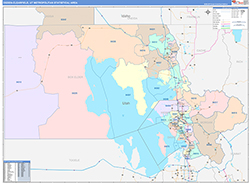 Ogden-Clearfield Metro Area Wall Map Color Cast Style 2026